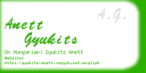 anett gyukits business card